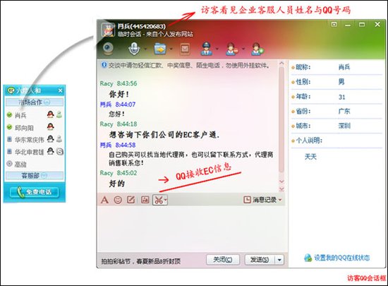 网站客服的新标准:与QQ互通