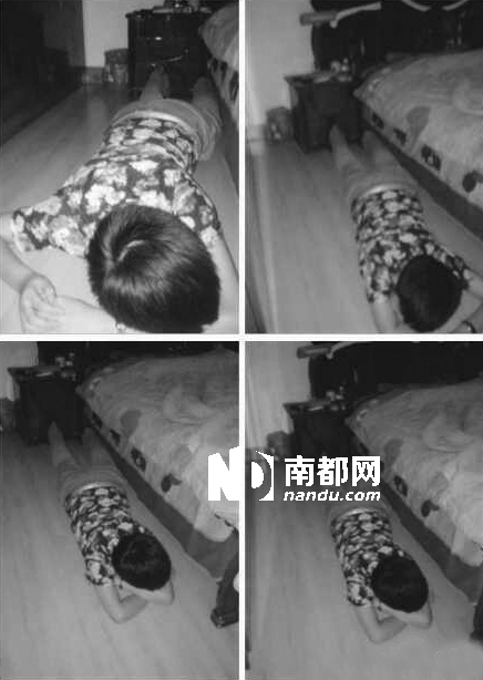 网友发男友恶搞照片,称发生“男尸案”。图片来自当事人微博